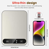 Mik-Nana Food Scale, 22lb Digital Kitchen Scale with 6 Units Tare Function & LCD Display, Stainless Steel Weight Grams and Ounces for Baking, Cooking and Meal Prep (Batteries Included) Mik-Nana