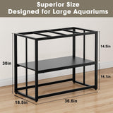 Urban Deco 40 Gallon Fish Tank Stand 660LBS Capacity For Aquarium Stand Metal Fish Tank Stand 38.2"x18.5"x29.5" Dual-Layer Design Terrarium Stand Ideal for Home and Office Urban Deco