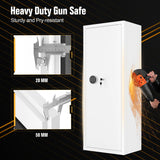 INTERGREAT White Gun safes, Rifle Safe,Gun Safes for Home Rifle and Pistols, Long Gun Safe for Rifle Shotgun for Home,Quick Access Rifle Safes,Adjustable Shelves, Easy Assemble(8-12 guns) INTERGREAT