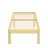 BOSRII Serenity Series Pine-Like Twin Size Metal Bed Frame, Thickened and Reinforced Heavy Duty Steel Structure with 3000 LBS Support,14 Inches High No Box Spring Needed, Easy Assembly BOSRII