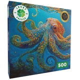 Lucky Puzzles Octopus in a Swirling Sea | 500 Piece Jigsaw Puzzle for Adults | Best New Marine Artwork Puzzle | Unique Brain Teaser | 18 x 24 Inches LUCKY PUZZLES ESTD 2020