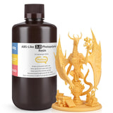 ELEGOO Upgraded ABS Like Resin 3.0, 405nm UV-Curing 3D Printer Resin with Higher Precision and Lower Shrinkage, Enhanced Strength and Toughness Photopolymer Resin for LCD Printer Yellow 1000G ELEGOO