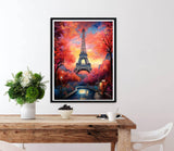 Diymood DIY 5D Diamond Painting Kits for Adults Paris Tower - Diamond Art Kits for Adults Landscapes | Full Drill Round | Crystal Mosaic Picture | Beginner | Home Wall Decor | 12x16 inch Diymood
