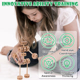 NiToy Wooden Building Blocks 60PCS Montessori STEM Toy for Kids 6+, Natural Wood Splicing Joints and Sticks Educational Sensory Tinker Creative 3D Playset Stacking Game NiToy