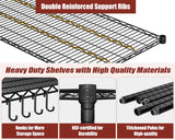 PrimeZone 60" W x 24" D x 76" H Heavy Duty Wire Storage Shelves with Wheels, 4 Tier Adjustable NSF Certified Garage Shelving Unit, Rolling Metal Organizer Shelf Rack for Warehouse, Pantry, 2 Packs PrimeZone