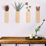 Bylion Wood Wall Planters, Hanging Wall Decor for Indoor Living Room Bedroom Modern Farmhouse Wooden Vase Wood Wall Pocket for Greenery Plants and Dried Flowers (2 Pack) Bylion
