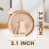 Personalized Cat Memorial Gifts - Angel Cat Hair Keepsake Box Wooden, Pet Fur Gifts for Cat Lover, Pet Keepsake Box for Storing Cats Fur, Teeth, Nails, Bone Ashes, Pet Loss Sympathy Gift BOBI CARE