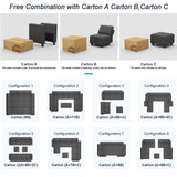 Belffin Modular Sectional Sofa with Storage Sectional Sleeper Couch Modular Sofa Bed for Living Room Dark Grey Belffin