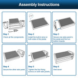 StrongTek Wood Ergonomic Footrest - 4-Angle Adjustable Foot Stool for Desk, Office Footrest, Anti-Slip Foot Stand for Under Desk, Enhances Posture, Promotes Blood Circulation, Easy Assembly (Espresso) StrongTek