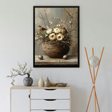 MBNTJHT Bird Paint by Numbers Kit for Adults,Birds Flowers Paint by Number Kits for Adults Beginners,Unframed Flower Basket Digital Oil Painting Crafts for Wall Decor Gifts 16X20 Inch. MBNTJHT