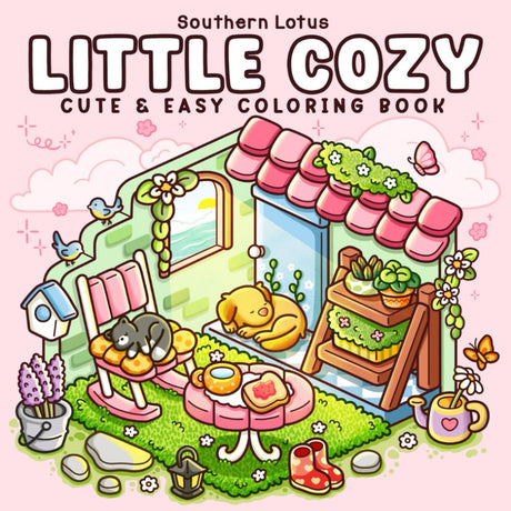 Little Cozy: Coloring Book for Adults and Teens Featuring Hygge Corners and Pocket Spaces, Easy and Cute Designs for Relaxation and Chill (Cute & Easy Coloring) WoodArtSupply