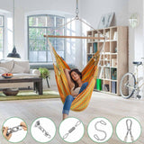 weiatas Hammock Chair Hanging Hardware Kit with Chain and Spring, Heavy Duty Porch Swing Hanger, 360 Swivel Ceiling Hooks for Punching Bag,Gym (Screw) weiatas