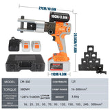 Hydraulic Crimping Tool Set,18V/4.0Ah Electric Hydraulic Crimping Pliers Rechargeable 16-300mm² Battery Powered Cable Crimping Tool Terminal Crimping Plier, 295x270x110mm LYAYYDS