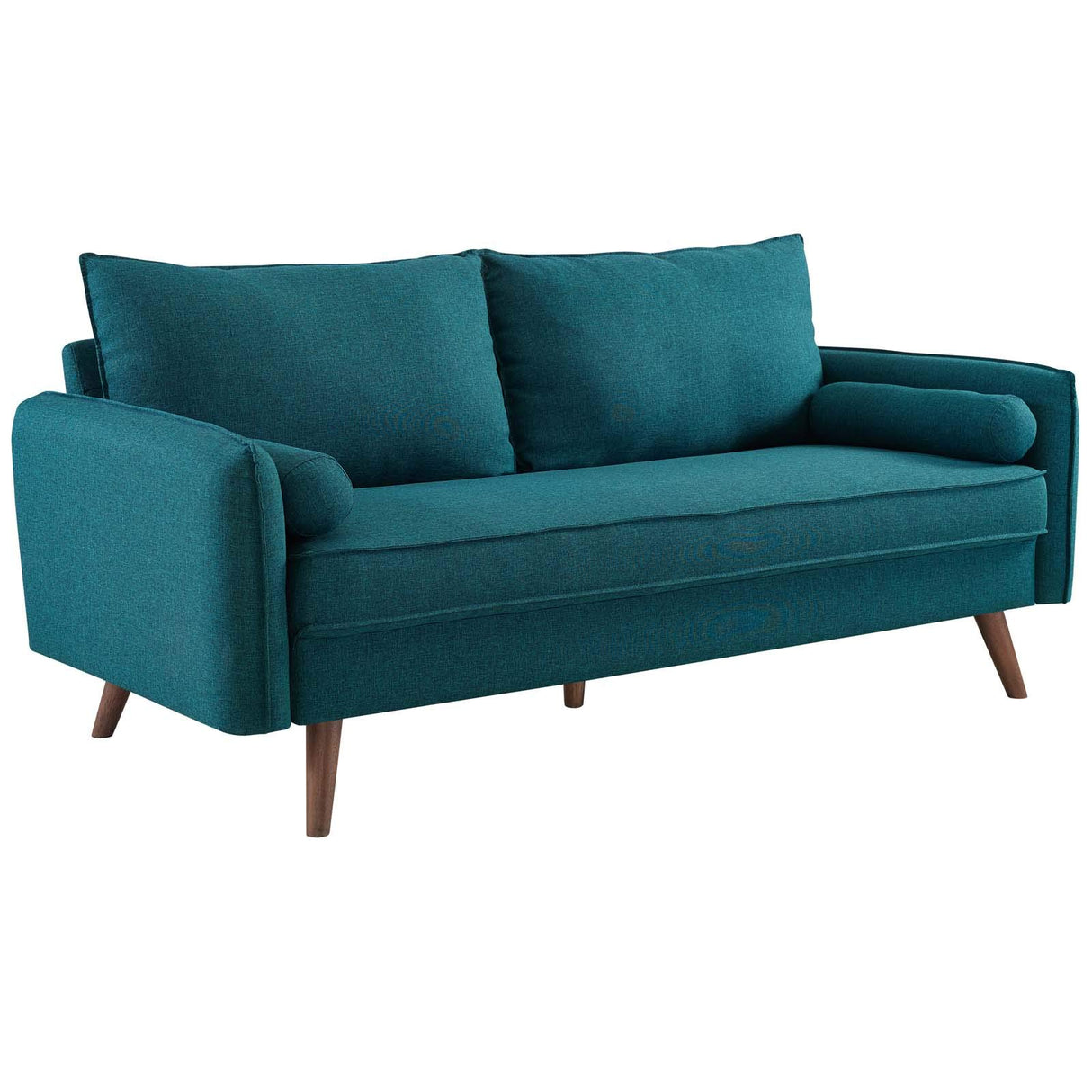 Modway Revive Contemporary Modern Fabric Upholstered Sofa In Teal Modway