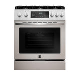 Kenmore Front Control Gas Range Oven with 5 Cooktop Burners, True Convection, Steam and Self Clean, Freestanding Stainless Steel Stove and Oven, 4.8 cu. ft. Capacity Kenmore