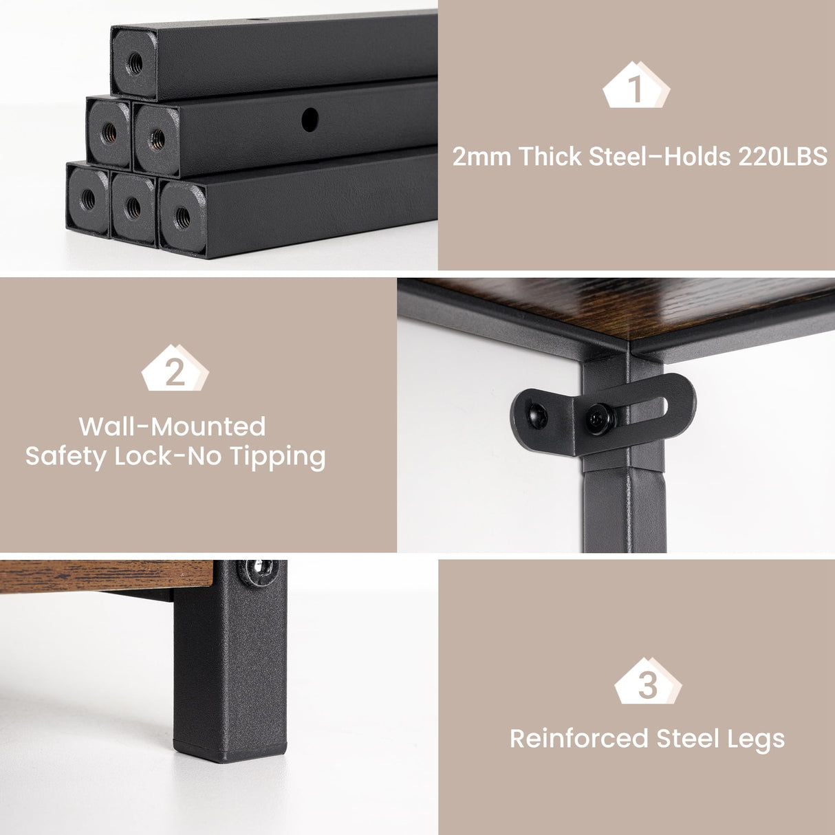 5-Tier Corner Shelf | 70 Inch Tall Bookshelf & Plant Stand, Heavy Duty Storage for Home Office & Living Room - Brown Realgulf