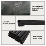 JIUYOTREE 5-Tiers Portable Bookshelf with Fabric Cloth at Back, 8 Cube Closet Storage Organizer Bookcase, Living Room,Study Room,Bedroom, Black JIUYOTREE