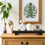 Black Bathroom Counter Tray Organizer Wood Risers Stand Kitchen Sink Tray Dish Soap Dispenser Holder for Countertop Modern Wooden Pedestal Display Farmhouse Bathroom Decor Accessories Vanity Tray Ayiaren