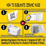 TWISTED ENVY 11 oz Sublimation Blank Ceramic Coffee Mugs Case of 36 TWISTED ENVY