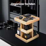 Bathroom Counter Organizer,Shelf for Bathroom Counter,Restroom Organizer,Mens Cologne Organizers,Skincare Organizers,Perfume Tray,Cologne Stand,Vanity Tray,Counter Shelf(Burlywood) EXIN DECHEN