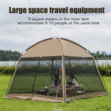 GVDV Screen House Tent 11x11 Ft Mesh Net, Outdoor Camping Screen Room Sun Shade Gazebo Shelter Included Carry Bag, Easy Setup & Waterproof, Perfect for Family Picnic, Backyards, BBQ and Party GVDV