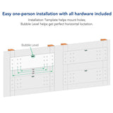 FLEXIMOUNTS 2-Pack 2x6ft 24-inch-by-72-inch Wall Shelf Garage Storage Rack Floating Shelves, 1200 lbs Load Capacity, White FLEXIMOUNTS