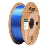 eSUN Silk Magic PLA Filament 1.75mm, Shiny Silk Dual Color Co Extrusion 3D Printer Filament, 1KG (2.2 LBS) Spool 3D Printing Color Change Filament for 3D Printers, Blue Silver eSUN