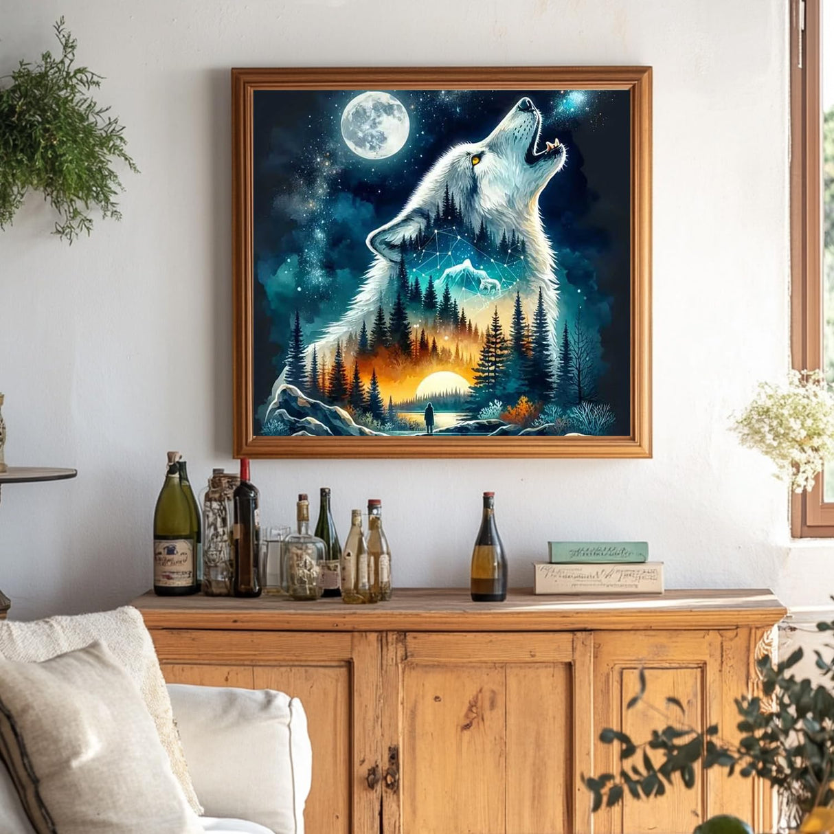 xcemhil Diamond Painting Kits for Adults Wolf, Animal Diamond Art for Beginners, Wolf Gem Painting Kits, DIY Animals for Gifts and Home Wall Decor 14x14 inch xcemhil