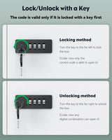 Uniclife Wall Mount Medicine Cabinet with Combination & Key Lock Locking First Aid Cabinet Lockable Medical Cabinet Large Capacity Medicine Organizer Secure Steel Wall Cabinet Metal Storage Box, White Uniclife