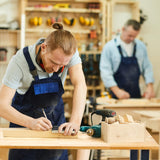 OLBRUS 48 "Adjustable Workbench, Heavy Duty 2000 LBS Load Capacity Hardwood Workbench Suitable for Workshop, Office, Garage, Home (Rubber Pad丨No Power Outlets 48"x24") OLBRUS