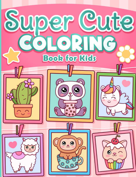 Coloring Book for Kids: Super Cute Animals, Unicorns, Mermaids, Treats and More for Ages 4-8 and 8-12 WoodArtSupply