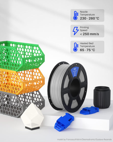 ELEGOO PETG Filament 1.75mm Black 1KG, 3D Printer Filament Dimensional Accuracy +/- 0.02 mm, 1kg Spool(2.2lbs) Fits for Most FDM 3D Printers ELEGOO