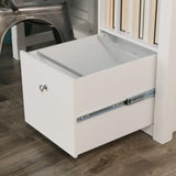 Walker Edison Modern Wood Computer Writing Desk Storage File Drawer Office Home Office Workstation Small, 48 Inch, White Walker Edison