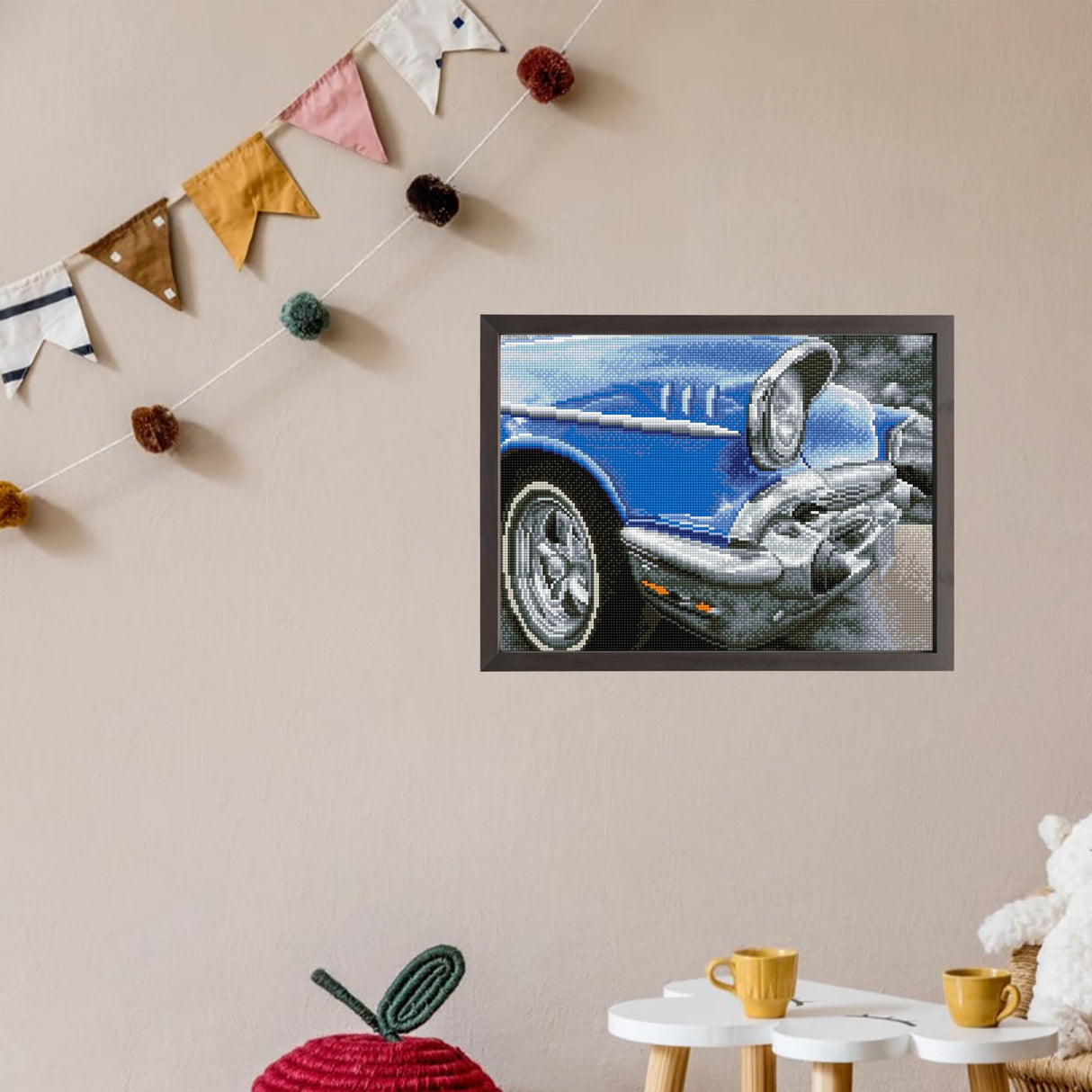 DIAMOND DOTZ 50's Classic Car Diamond Painting Kits for Adults - Diamond Art Kits a Relaxing Creative Craft Kit with Dotz Gems 17.9"x14" DIAMOND DOTZ