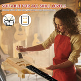 Ktaxon DIY Electric Guitar Kit, 46Inch DIY Bass Guitar Kit with Mahogany Body, Solid Wood Fingerboard and Maple Neck, Easy Installation & All Accessories Included to Build Your Own Guitar(Flame) Ktaxon