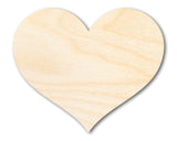 Unfinished Wood Classic Heart | Valentines Day | Weddings | Craft Cutout | Up to 46" 20" / 1/8" 24 Hour Crafts