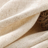 Awellife Linen Shower Curtain Beige Boho Farmhouse Shower Curtains for Bathroom Fabric Cream Cloth Liner 72 x 72 Inch Awellife