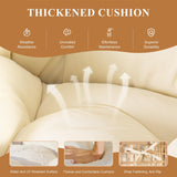 FINCATI Indoor Outdoor Double Egg Chair, 2 Person Oversized Wicker Rattan Stationary Lounge Chair with Legs, 680 lbs Loveseat Boho Egg Basket Chairs for Patio Garden Backyard Living Room Beige FINCATI