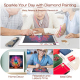 DIADAY 5D Chakra Mandala Diamond Painting Kit for Adults, Full Drill Round Chakra Diamond Art Kits for Beginners, DIY Mandala Diamond Dot Art Craft, Home Wall Decor Gift, 12x12 Inches DIADAY
