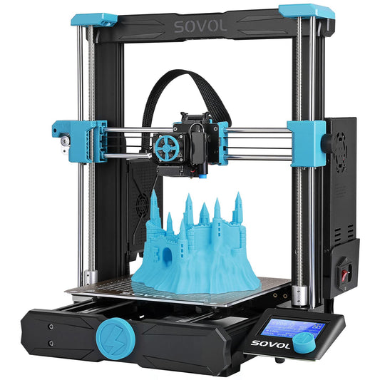 Sovol SV06 3D Printer Open Source with All Metal Hotend Planetary Dual Gear Direct Drive Extruder 25-Point Auto Leveling PEI Build Plate 32 Bit Silent Board Printing Size 8.66x8.66x9.84 inch - WoodArtSupply