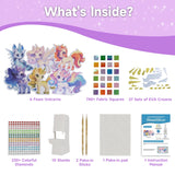 kiddoart Poke Art Magical Unicorn Craft Kit - Mess-Free DIY Creative Activity for Kids, Birthday Gifts for Girls & Boys Ages 4-12, Arts and Crafts Toys with 6 Unicorns & Accessories kiddoart