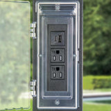 Modern Shade Hardtop Gazebo 12' x 20' Gazebo with 6 LED Lights, Outdoor Gazebo with Galvanized Steel Double Roof, Metal Gazebo with USB & USB-C Charging Port Deck, Netting and Curtains for Patios Modern Shade Outdoor Living Spaces