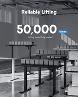 HUANUO 40" x 24" Electric Standing Desk Adjustable Height, 4 Memory Height Settings, Headphone Hook, Cable Manager, Sit Stand Up Desk for Home Office & Computer Workstation, Black HUANUO