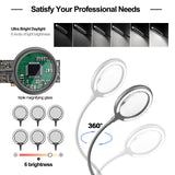XYK Helping Hands Soldering Station with 3X Magnifying Glass with light, 4 Flexible Helping Hand Arms Magnifier and Third Hand Soldering Tool for Electronic Repair Soldering Jewelry Crafts XYK