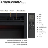 LegendFlame Fireplace Suite Sheraton, 48 Inch Mantel Surround, Espresso Oak with Light Grey Marble Finish, with 23 Inch Electric Fireplace Insert, 750W/1500W, Weekly Timer, Mood Light, Remote Control Legend Flame