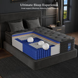 Huwesal Queen Mattress,10 Inch Hybrid Queen Mattresses with Memory Foam & Pocket Spring,Superior Hybrid Mattress with Gel Memory Foam or Back & Lumbar Support,100 Night Trial, Fiberglass Free. Huwesal