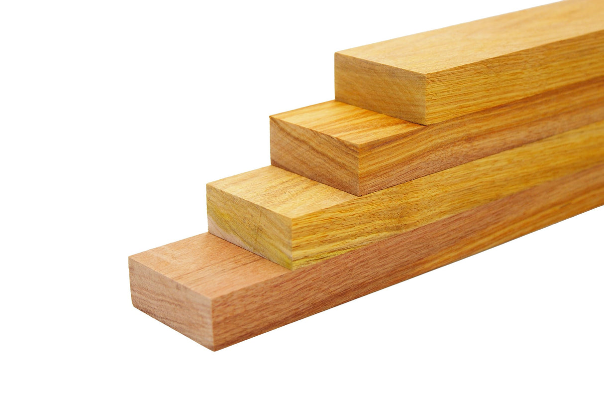 Barrington Hardwoods Canary Wood Lumber Boards 3/4" x 2" (4pcs) (3/4" x 2" x 48") Barrington Hardwoods