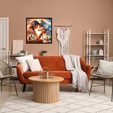 CHWGLFGG 5D Diamond Art Kits for Adults Beginners, Indian Woman and Wolf Diamond Painting Kits, DIY Full Round Drill Paint by Diamonds Dot Gem Art for Adults, Home Wall Decor 13.7X 13.7 Inch CHWGLFGG