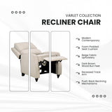 Lexicon Push Back Recliner Chair Living Room, Reclining Sofa Chair, Modern Recliner Sofa Chair, Fabric Recliner Arm Chair for Living Room/Office/Apartment, Beige Lexicon