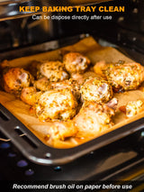 SMARTAKE 200 Pcs Parchment Paper Baking Sheets, 12x16 Inches Non-Stick Precut Baking Parchment, Perfect for Baking Grilling Air Fryer Steaming Bread Cup Cake Cookie and More (Unbleached) SMARTAKE